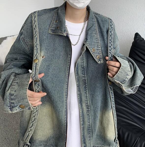 秋 メンズ ファッション トップス コート デニムジャケット 長袖