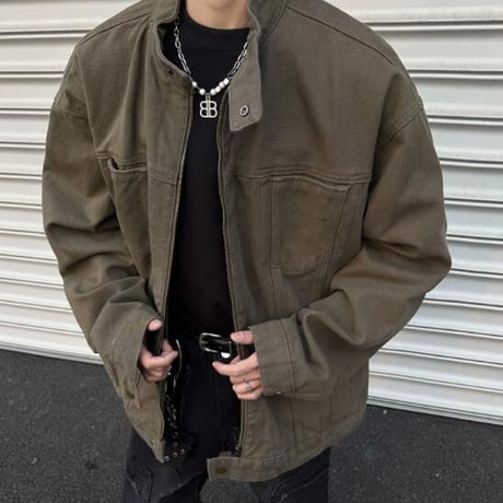 トップス メンズ アウター 上着 ジャケット 春秋 立ち襟 #35