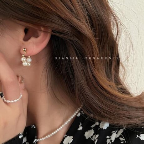 飾り ピアス イヤリング アクセサリー 欧米スタイル レトロ レディース 人造真珠 ギフト