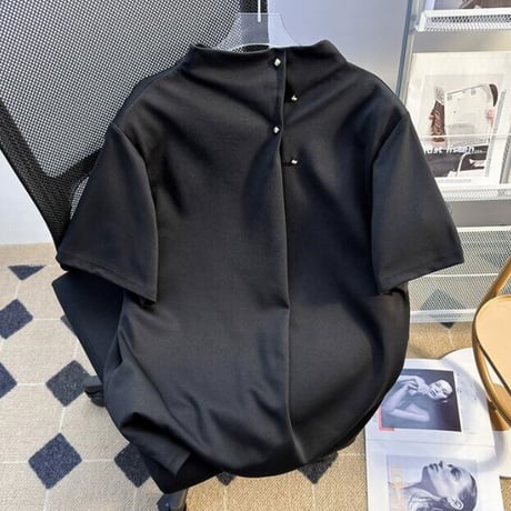 トップス メンズ Tシャツ 半袖 アメカジ 立ち襟 #14