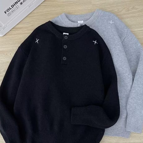 秋冬トップス メンズ  セーター ニット クルーネック  あったかい40