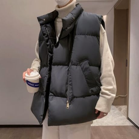 秋冬 メンズ トップス ベスト 中綿ベスト ダウンベスト