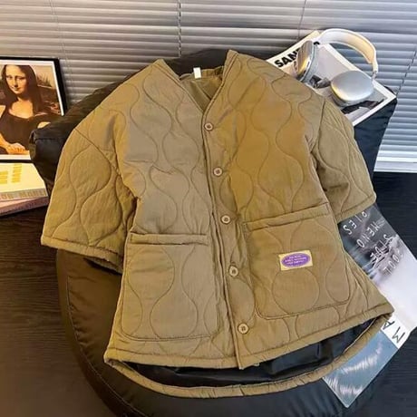 トップス メンズ アウター 半袖 中綿上着 ジャケット35