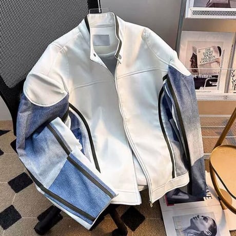秋冬トップス メンズ ジャケット  アウター フェイクレザー ライダースジャケット40