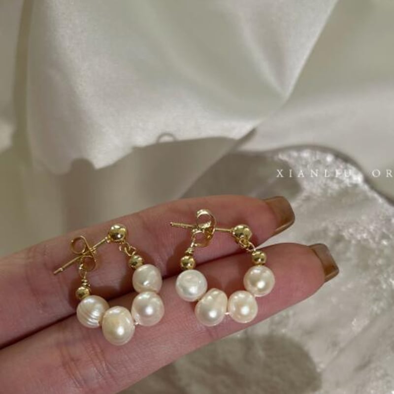 ハンドメイドピアス3052