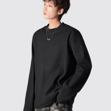 秋冬トップス メンズ Ｔシャツ 長袖 裏起毛 ブラウス2
