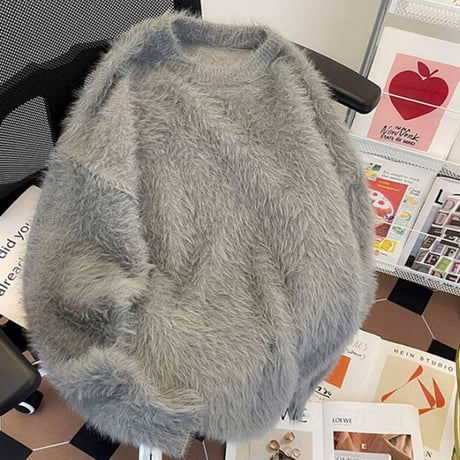 秋冬トップス セーター ニット クルーネック メンズ レトロ16