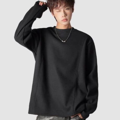 秋冬トップス メンズ Ｔシャツ 長袖 裏起毛 ブラウス2