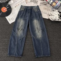 秋冬ボトムス ズボン パンツ   ワイドパンツ  デニム ジーンズ8