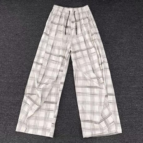 メンズ ボトムス ズボン パンツ  ワイドパンツ チェック柄42