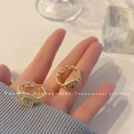 ユニセックス ファッション 指輪 マージャン リング アクセサリー おしゃれな