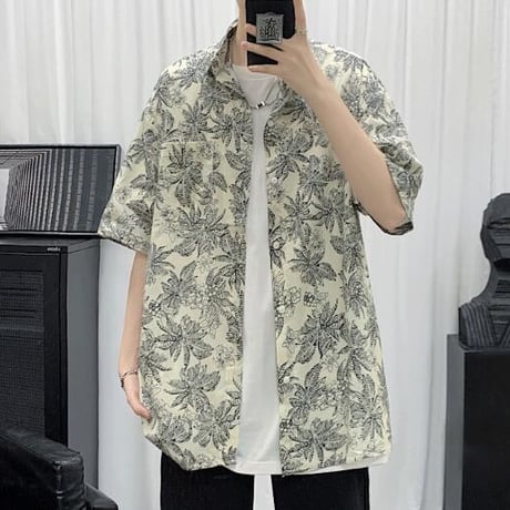 メンズ 夏ファッション シャツ アロハ 半袖 カジュアル レトロ