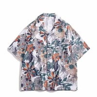 アロハシャツ カジュアルシャツ 半袖 夏 花柄 メンズトップス19