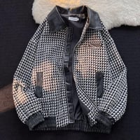 メンズ トップス ジャケット アウター ブルゾン 秋冬 上着 チェック柄 #12