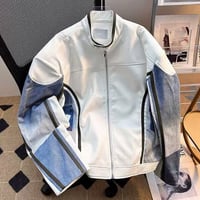 秋冬トップス メンズ ジャケット  アウター フェイクレザー ライダースジャケット40