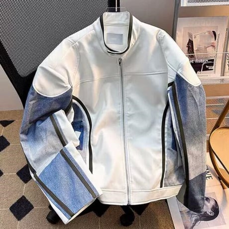 秋冬トップス メンズ ジャケット  アウター フェイクレザー ライダースジャケット40