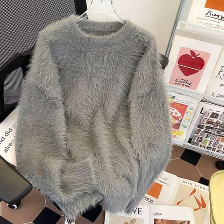 秋冬トップス セーター ニット クルーネック メンズ レトロ16