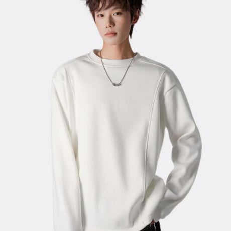 秋冬トップス メンズ Ｔシャツ 長袖 裏起毛 ブラウス2
