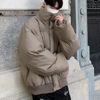 メンズ トップス ジャケット 中綿 アウター フェイクレザー 上着  #36