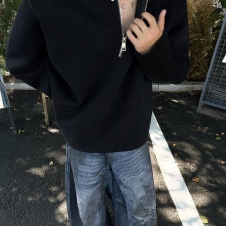 トップス メンズ Tシャツ 長袖 ブラウス ジップアップ12