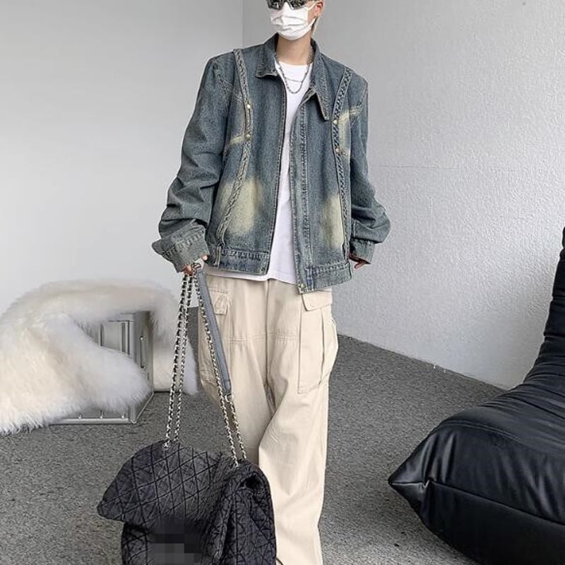 秋 メンズ ファッション トップス コート デニムジャケット 長袖