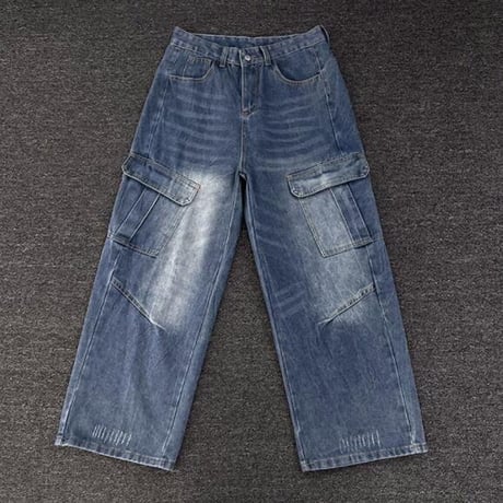秋冬ボトムス ズボン パンツ メンズ ワイドパンツ デニム ジーンズ38