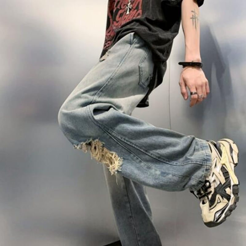 メンズ ボトムス ズボン パンツ ワイドパンツ デニム ジーンズ