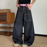 ズボン デニム ジーンズ アメリカン風 ワイドパンツ  パンツ10