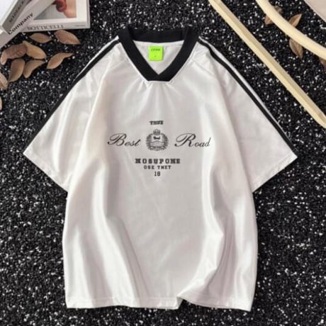 アメリカンレトロ風 Tシャツ 半袖 Ｖネック メンズトップス6