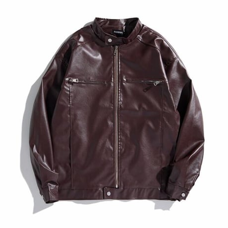 アメリカン風 ジャケット PU  アウター ライダースジャケット 春秋 メンズ31