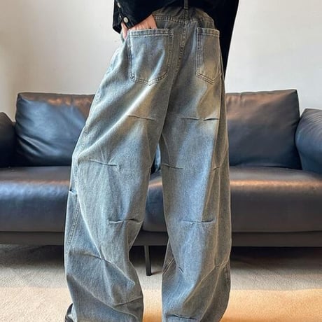 秋冬ボトムス ズボン パンツ ワイドパンツ   デニム メンズ4