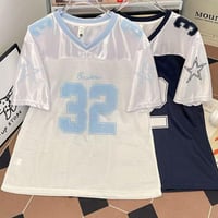 Tシャツ 半袖 Ｖネック メッシュ 切り替え プリント メンズトップス33