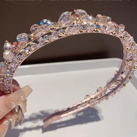 ヘアアクセサリー ヘアアレンジ ヘアバンド カチューシャ 洗顔用バンド ストーン ビース きらきら