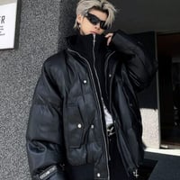 トップス メンズ ジャケット フェイクレザー アウター 上着 レイヤード #22