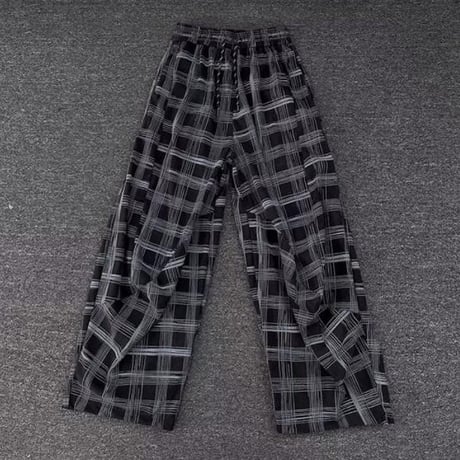 メンズ ボトムス ズボン パンツ  ワイドパンツ チェック柄42