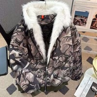 秋冬トップス メンズ ジャケット カモフラージュジャケット パーカー ファー40