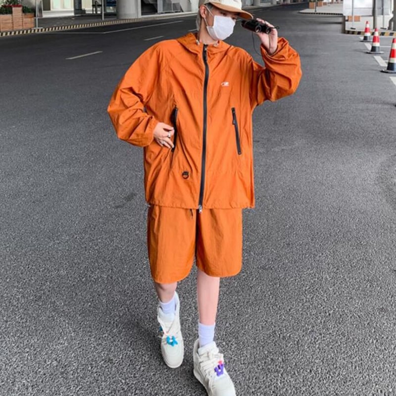 ICB ジャケット 　トップス　パーカー のセット トップス メンズ ジャケット 上下セット パーカー 紫外線カット 冷感
