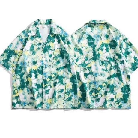 アロハシャツ カジュアルシャツ 半袖 夏 花柄 メンズトップス21