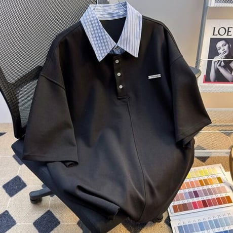 トップス メンズ Tシャツ 半袖 アメカジ ブラウス ポロシャツ #31