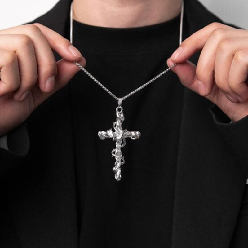 メンズ ネックレス アクセサリー 十字架 ファッション | FRY