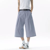 ズボン ショーツ チェック柄 アメリカン風 ワイドパンツ  パンツ11