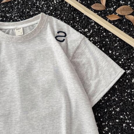 Tシャツ  半袖 ブラウス 刺繍入り クルーネック メンズトップス2