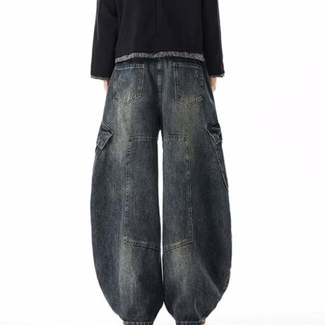 秋冬ボトムス ズボン パンツ メンズ ワイドパンツ デニム ジーンズ8