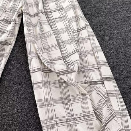 メンズ ボトムス ズボン パンツ  ワイドパンツ チェック柄42