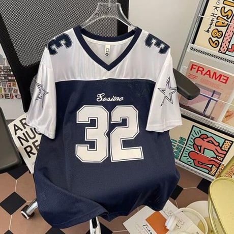Tシャツ 半袖 Ｖネック メッシュ 切り替え プリント メンズトップス33