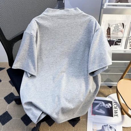 トップス メンズ Tシャツ 半袖 アメカジ 立ち襟 #14