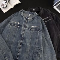 トップス アメリカン風 アウター ジャケット  Ｇジャン デニム ノーカラー17