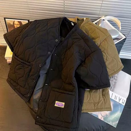 トップス メンズ アウター 半袖 中綿上着 ジャケット35