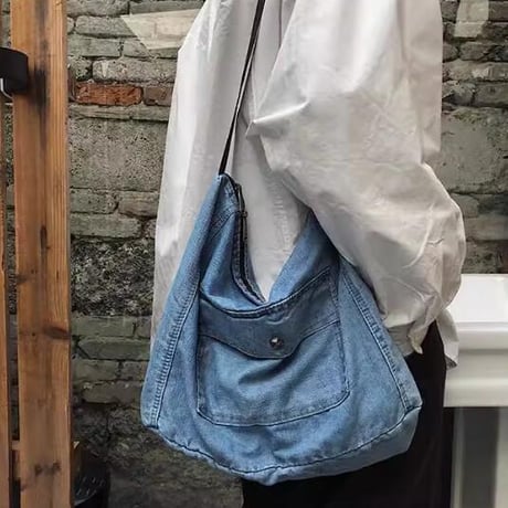 ファッション メンズ ユニセックス ショルダーバッグ デニム