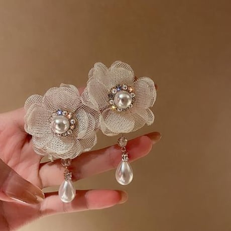 ファッション小物 レディース ピアス ジュエリー ハンドメイド  飾り物 上品 フラワー